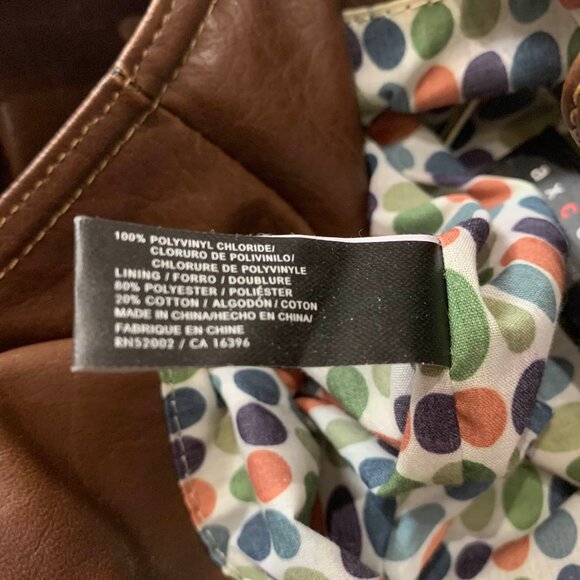 VTG Liz Claiborne Axcess Brown Faux Leather Handbag Shoulder Purse Y2K Aesthetic - Picture 14 of 15